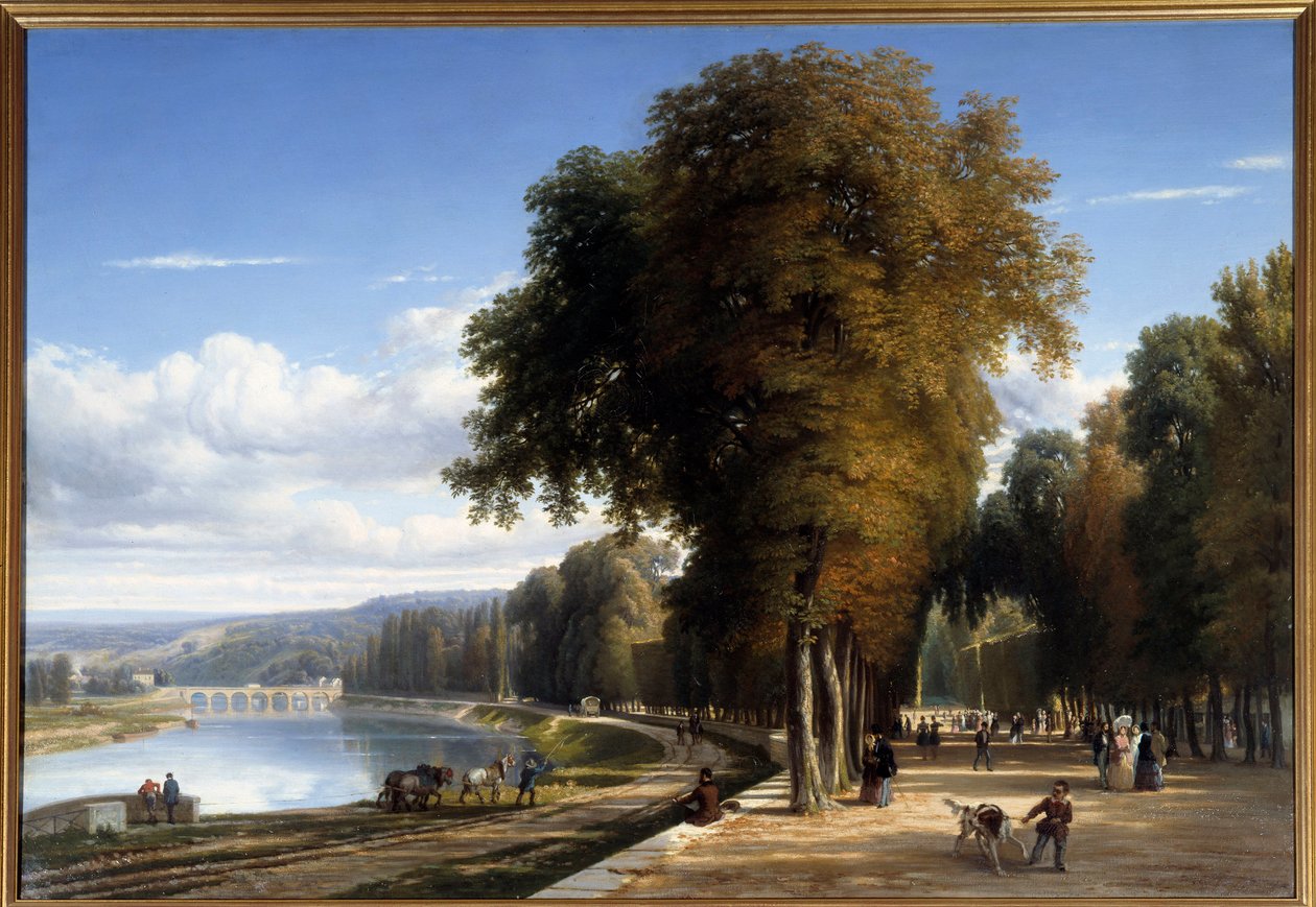 Gå till Saint Cloud Park Målning av Raymond Esbrat (1809-1856) 1850 Roanne. Musee Joseph Dechelette - Gå i parken Saint Cloud. Målning av Raymond Esbrat (1809-1856) av Raymond Esbrat