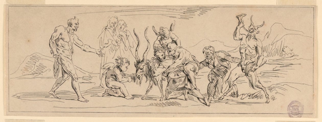 Bacchanalia med en get av Raymond Lafage