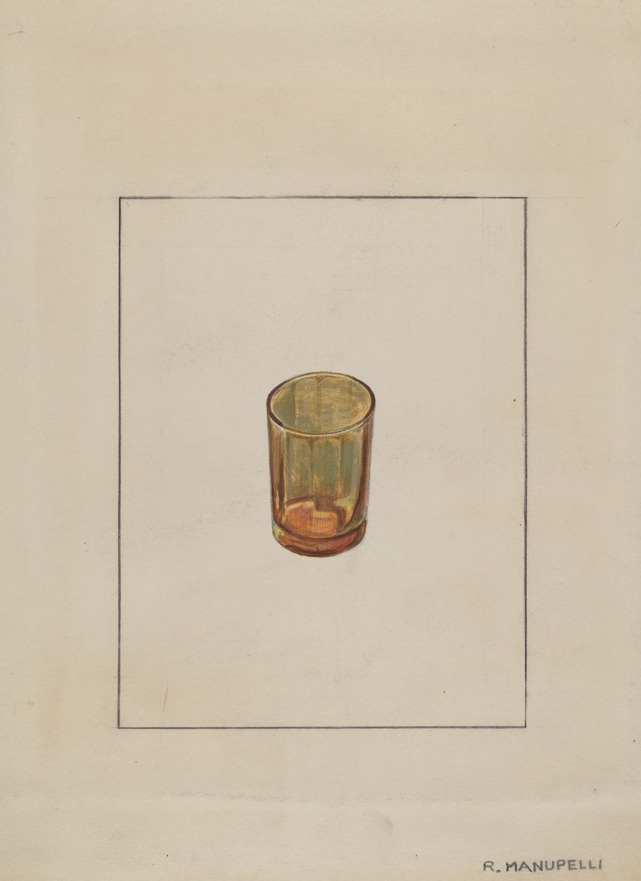 Bärnstensfärgat glas av Raymond Manupelli