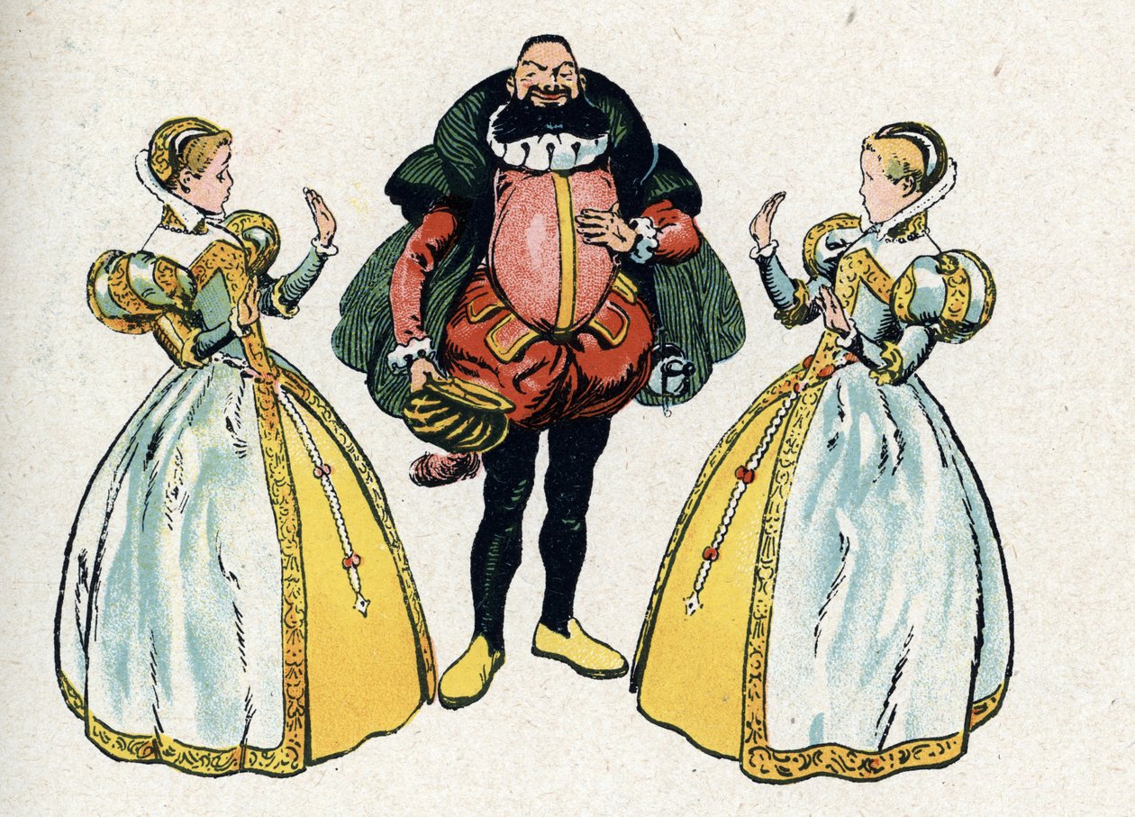 "Barbe-Bleue" från Charles Perraults sagor (illustration) ca 1920 av Raymond de la Neziere