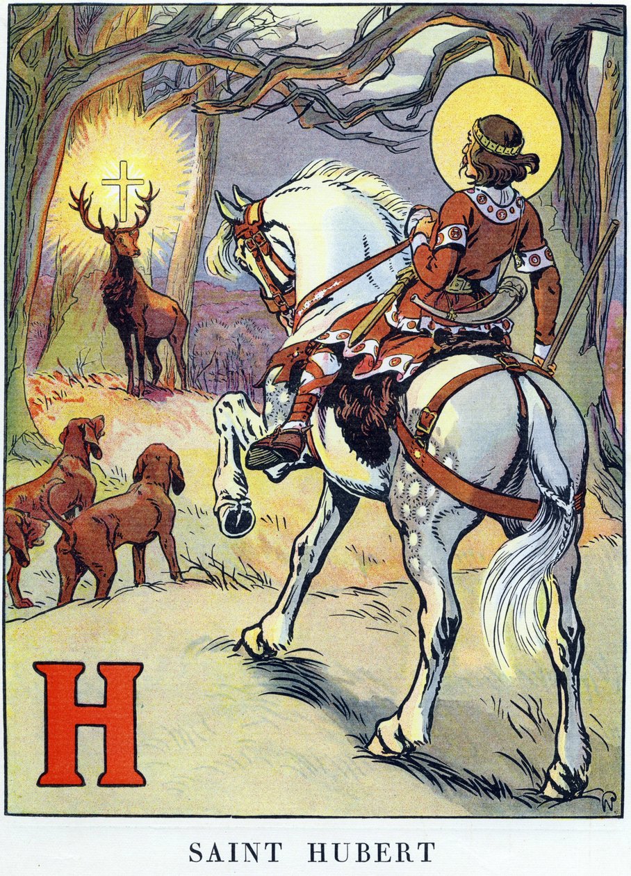 Sankt Huberts vision (656 och 658-727) av Raymond de la Neziere
