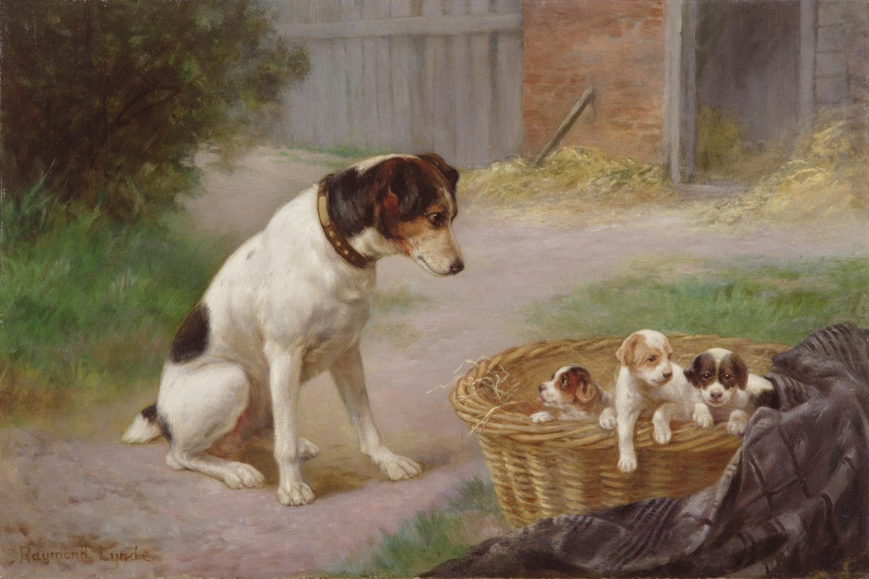 En stolt mor, ca 1910 (olja på duk) av Raymonde Lynde