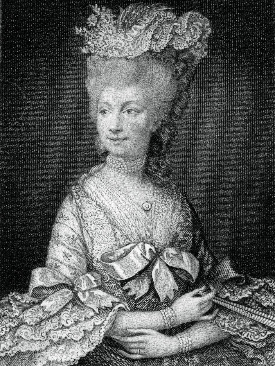 Drottning Charlotte, drottninggemål av George III, 1800-talet. av Read