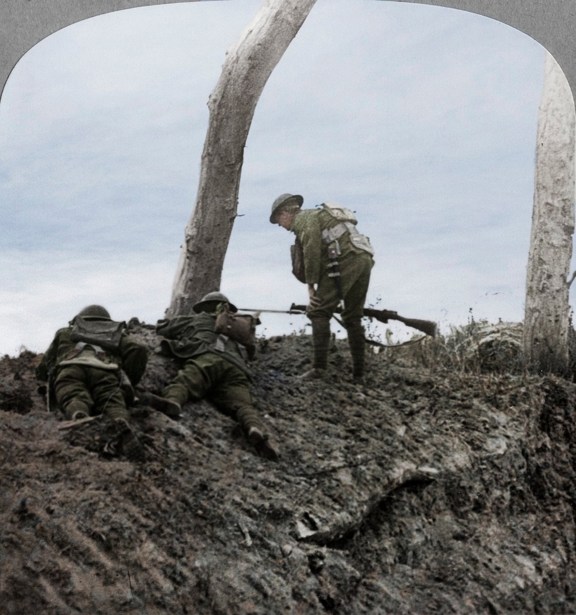 Slaget vid Polygon Wood, nära Ypres, Flandern, Belgien, första världskriget, september 1917 av Realistic Travels Publishers