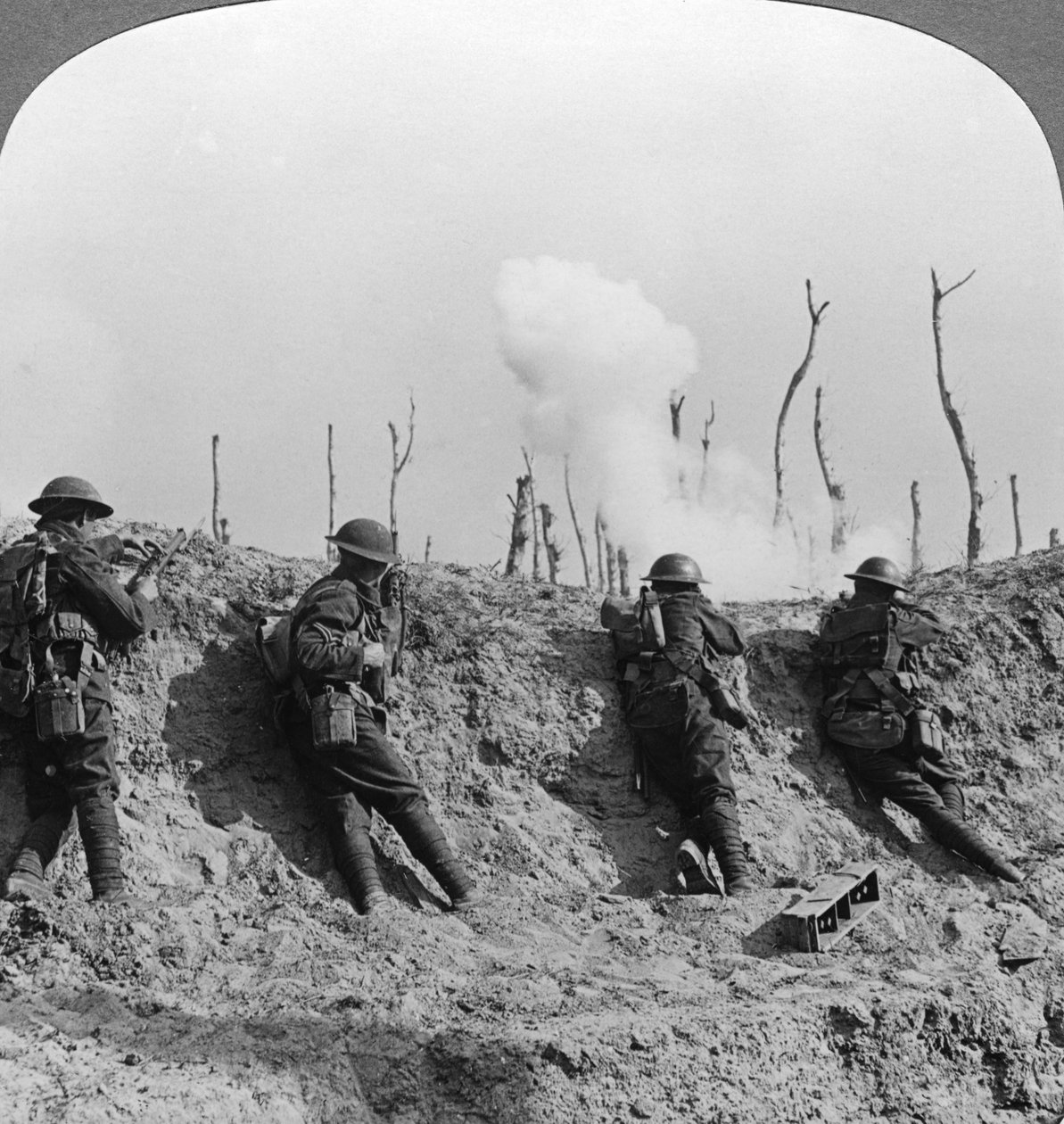 Slagfältsscen, Passchendaele, Belgien, första världskriget, 1914-1918. av Realistic Travels Publishers