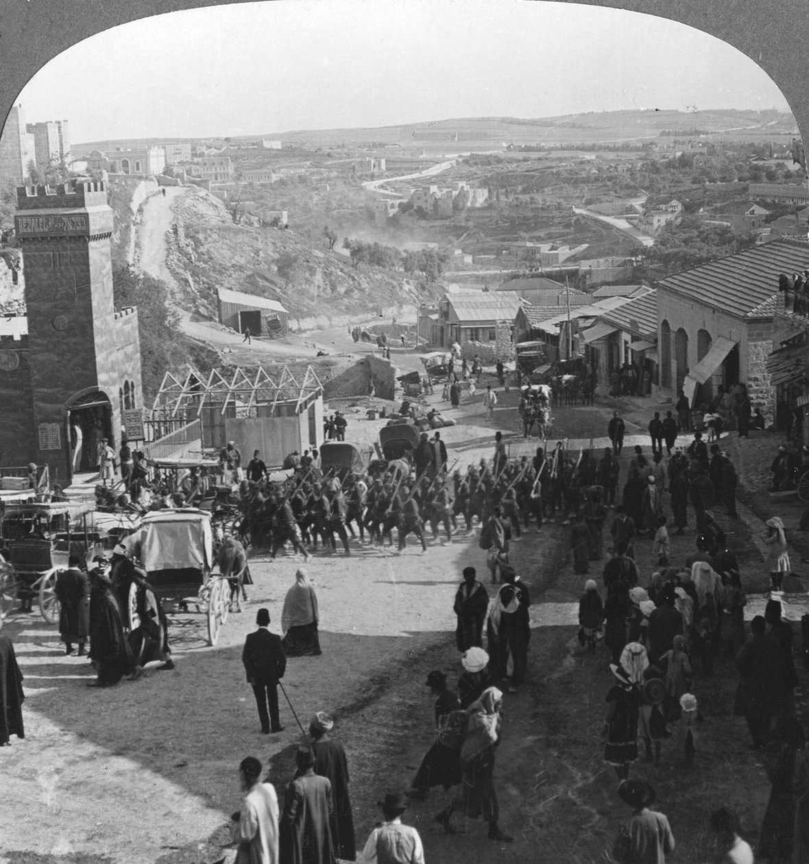 Erövring av Jerusalem, Palestina, första världskriget, c1917-c1918 av Realistic Travels Publishers