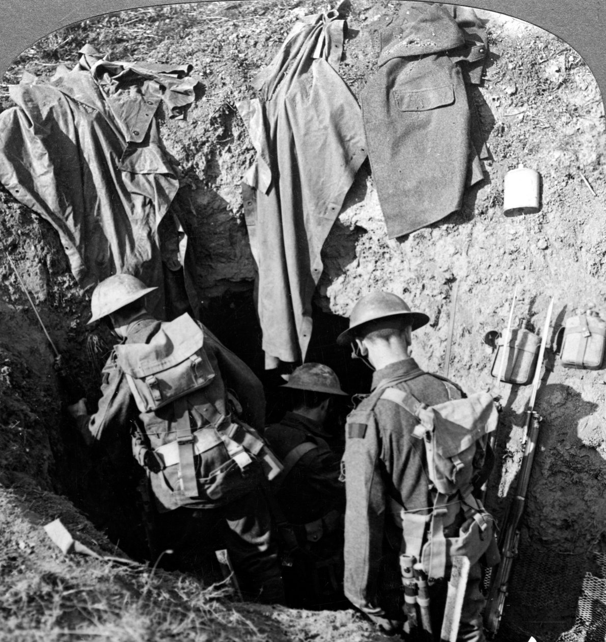 Tysk dugout fångade i framryckningen vid Bapaume, Frankrike, första världskriget, 1914-1918. av Realistic Travels Publishers
