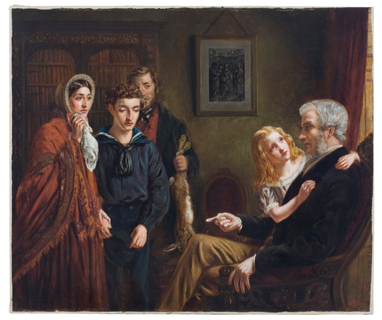 Lejonet och musen: "Söt barmhärtighet är adelns sanna hämnd", eller "Plädering", 1865 av Rebecca Solomon
