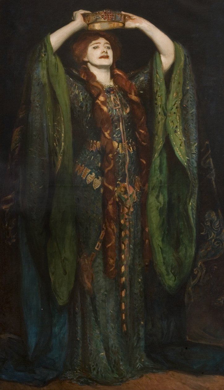 Dame Ellen Terry (1847-1928) som Lady Macbeth, efter en målning av John Singer Sargent (1856-1925) 1896 av Reginald Grenville Eves