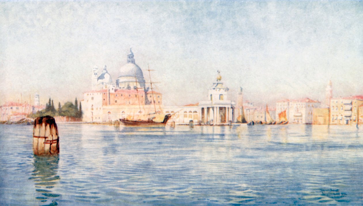 Ingång till Canal Grande (färglitografi) av Reginald Barratt