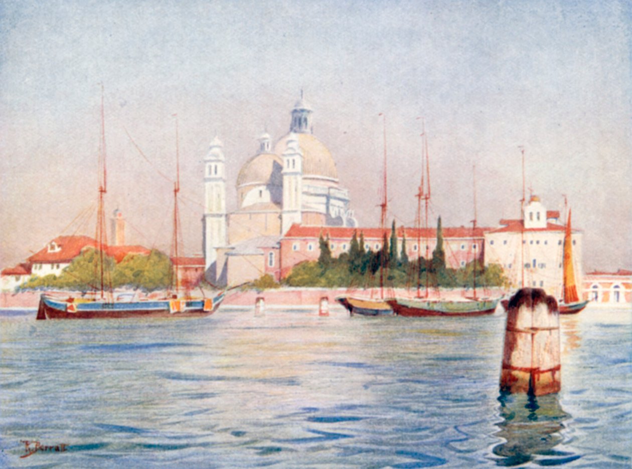 Santa Maria Della Salute (färglitografi) av Reginald Barratt