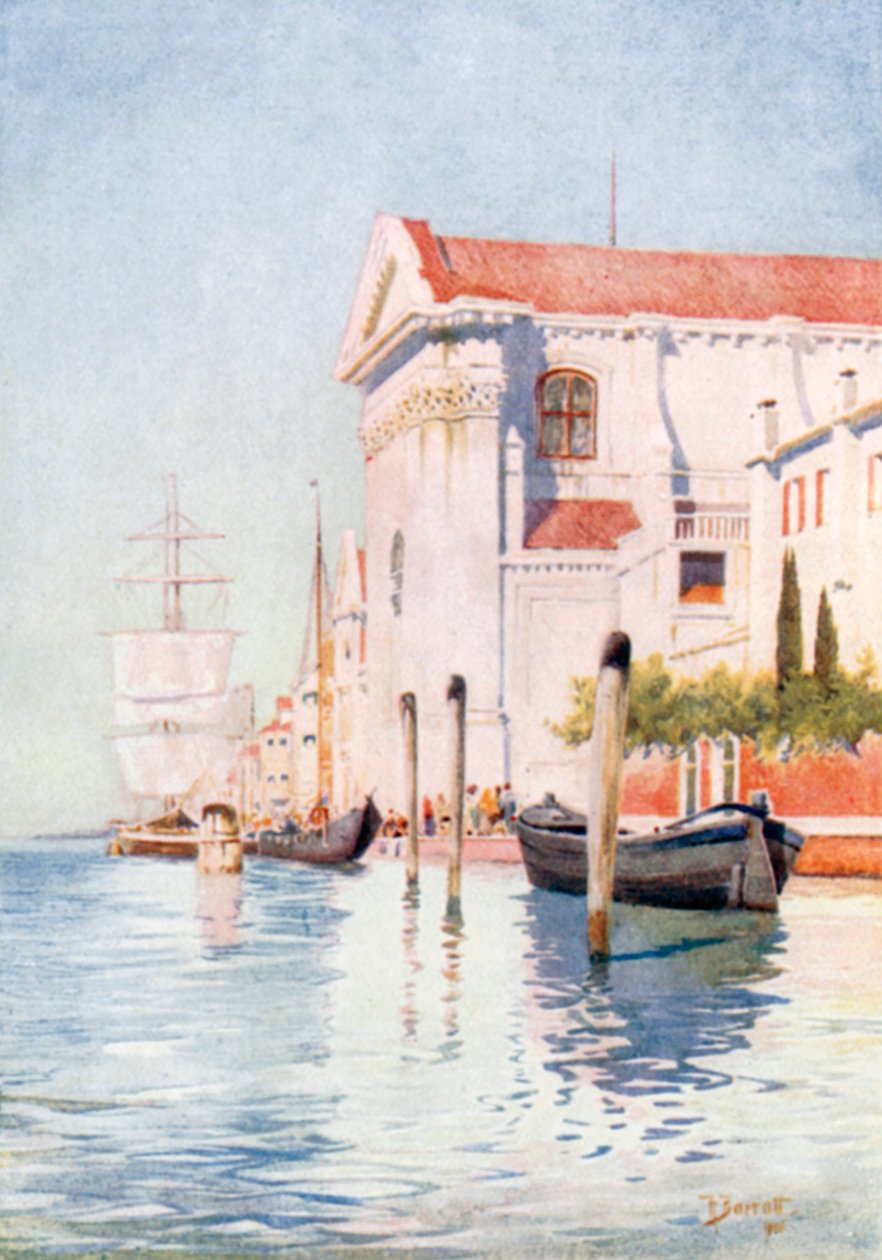 Zattere (färglitografi) av Reginald Barratt