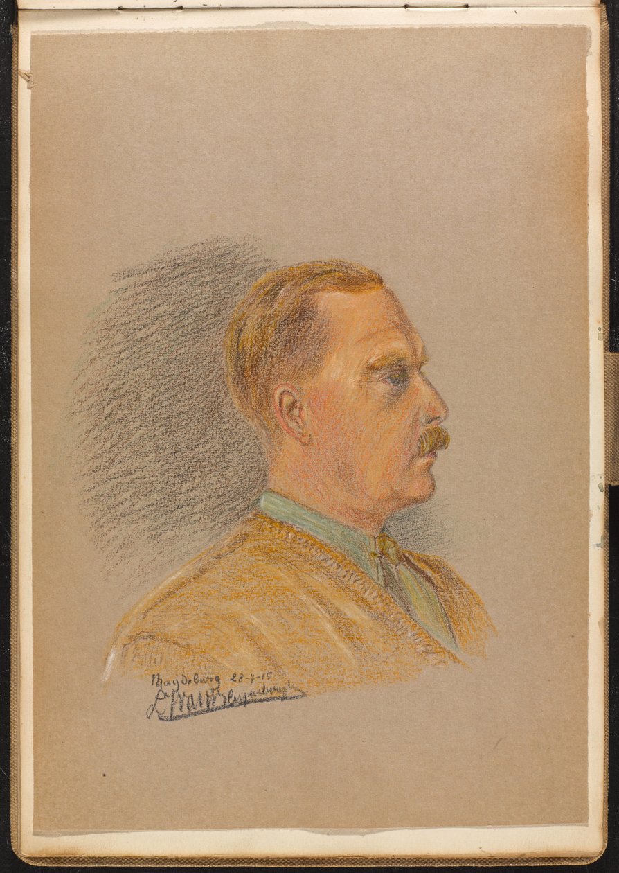 Porträtt av en brittisk officer, juli 1915 (teckning) av Reginald Copleston Bond