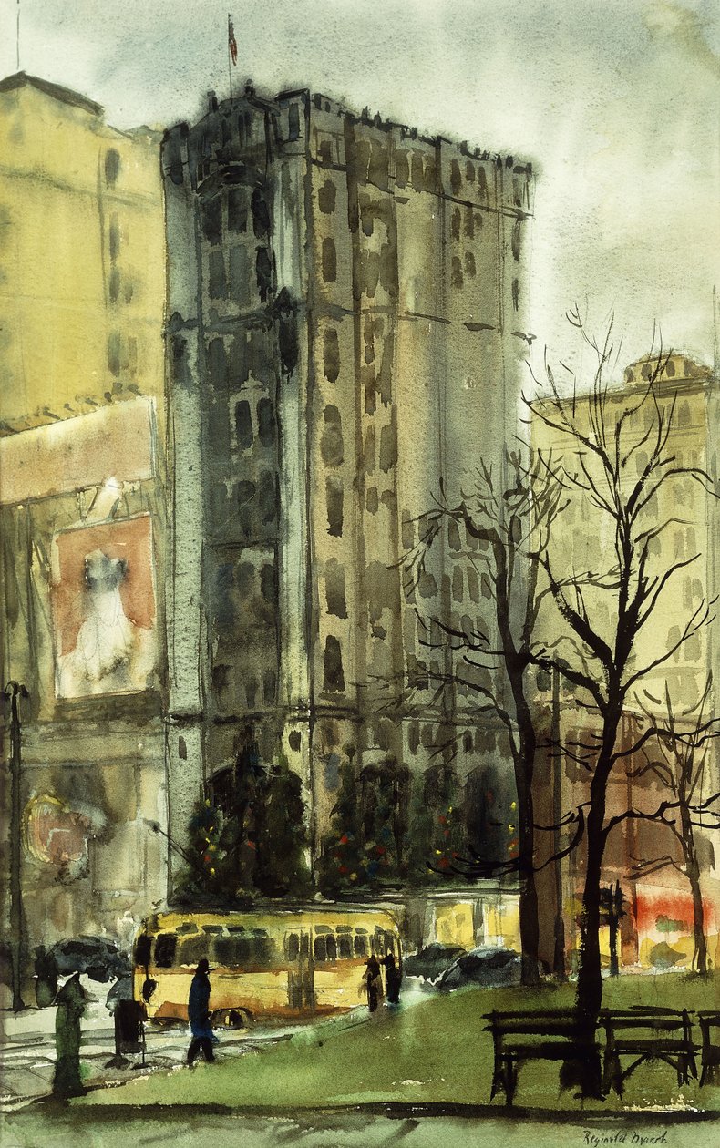 En regnig dag i New York av Reginald Marsh