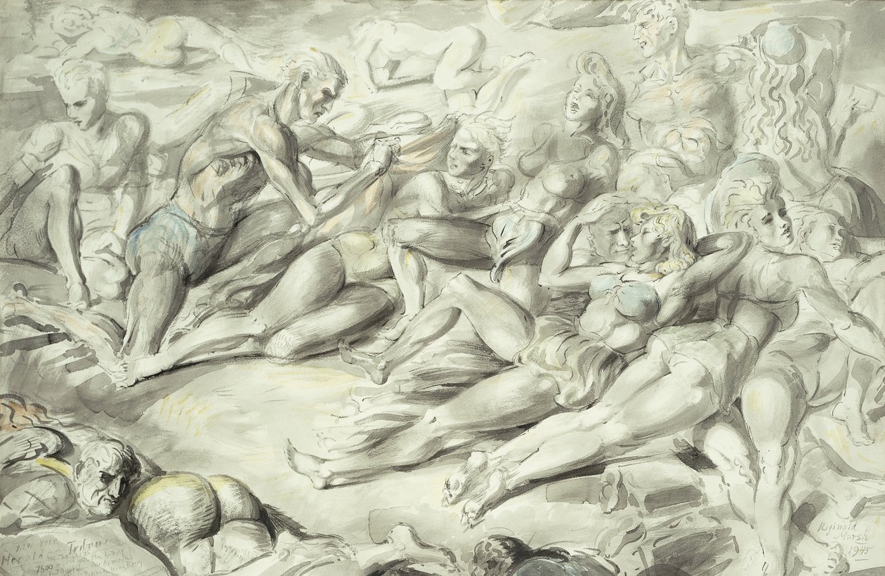 Coney Island Beach av Reginald Marsh