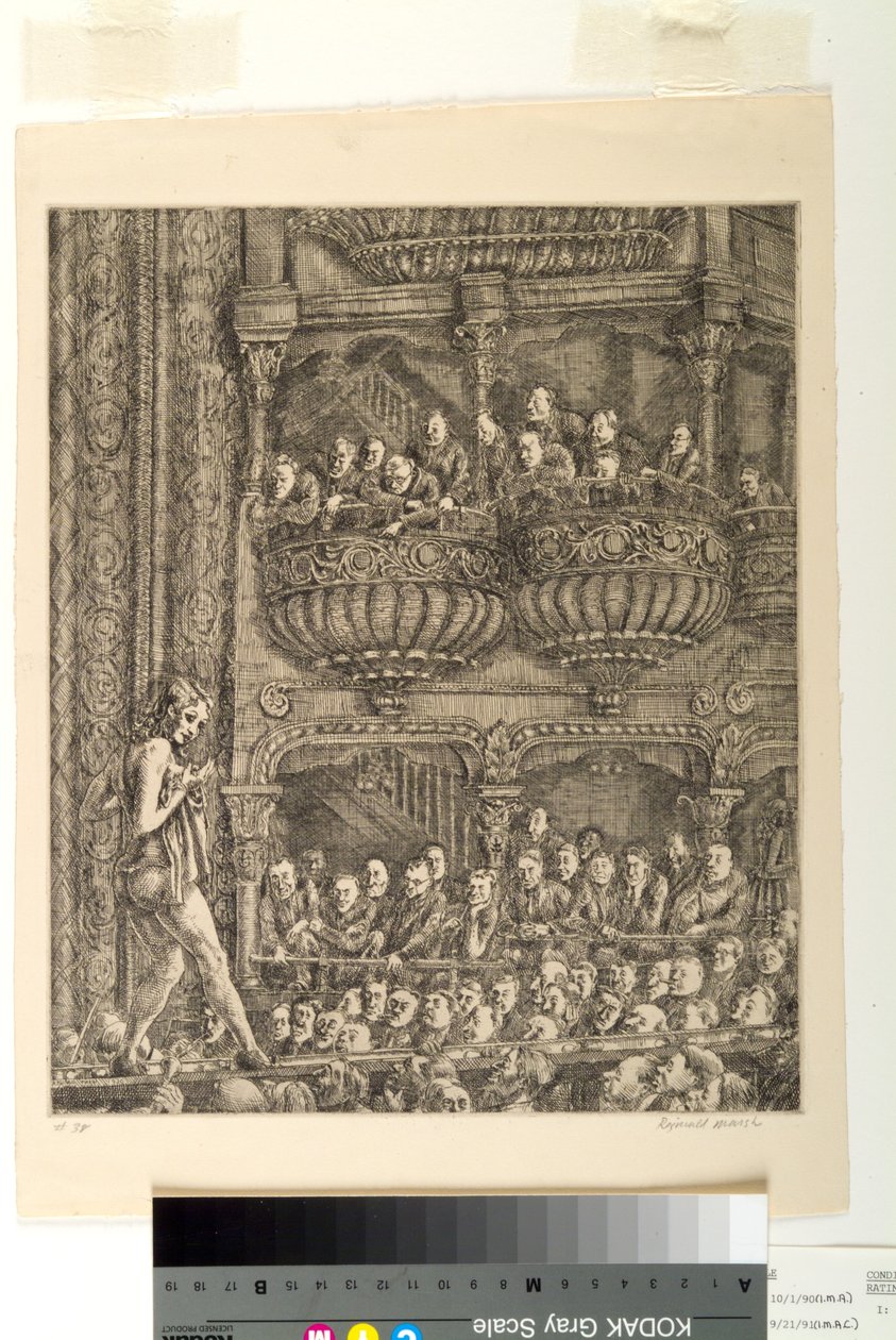 Gaiety Burlesque (etsning) av Reginald Marsh