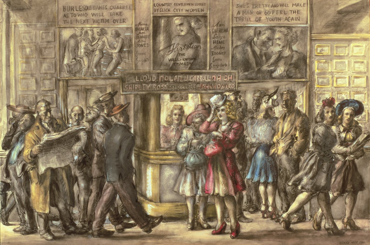 Harris Theatre, New York av Reginald Marsh