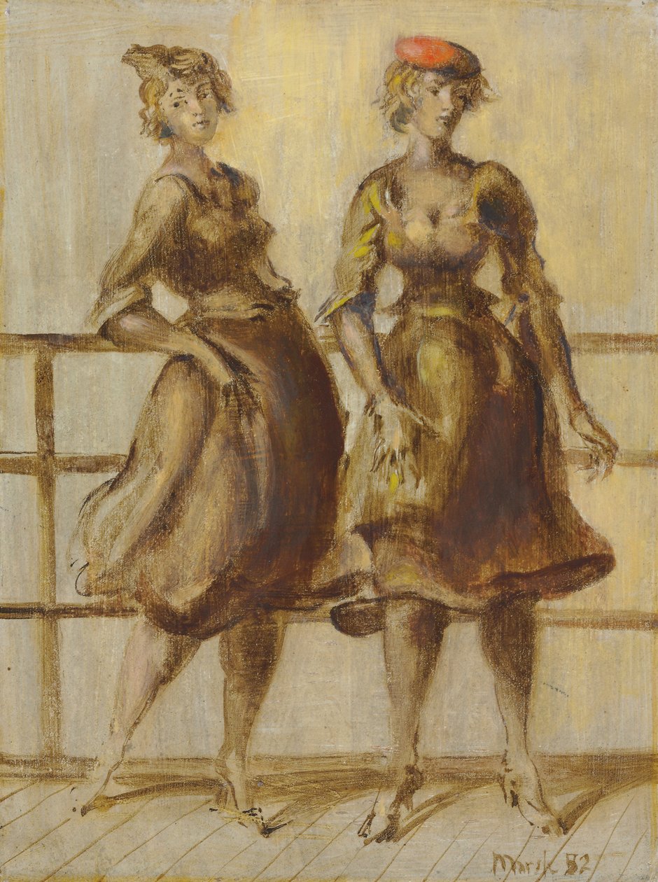 Två kvinnor av Reginald Marsh