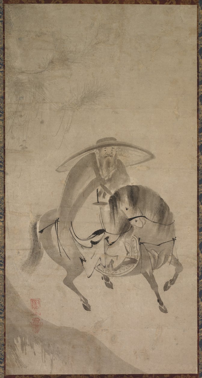 Su Dongpo Riding a Donkey, sent 1500-tal till tidigt 1600-tal. av Reietsu