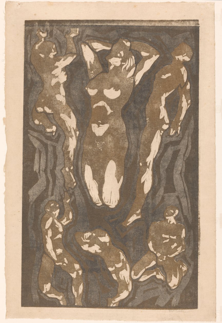Komposition med sex människofigurer av Reijer Stolk (signed by artist)