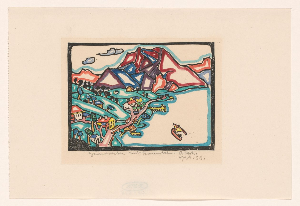Gmünder See med Traunstein (originaltitel på objekt) av Reijer Stolk (signed by artist)