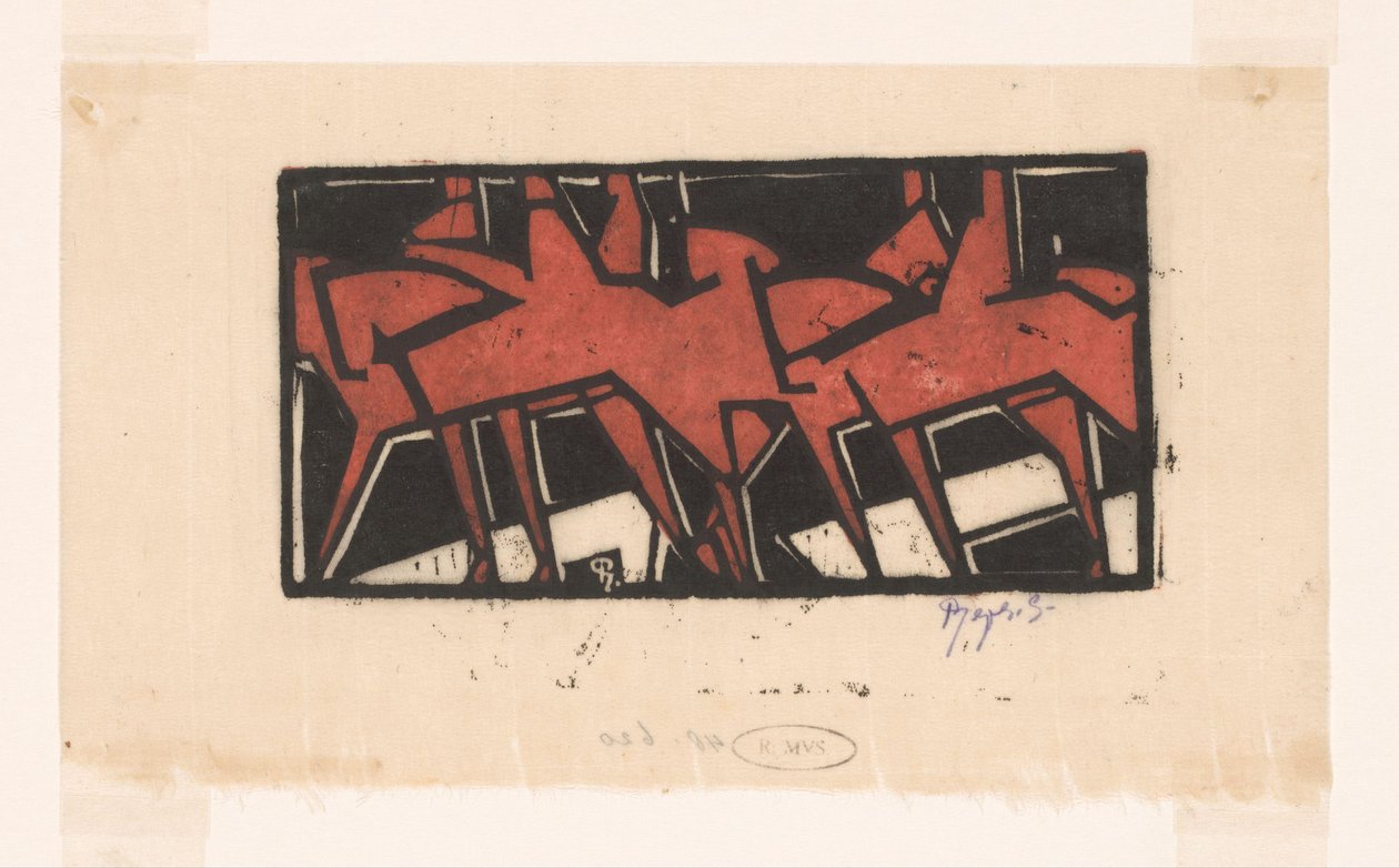 Ryttare till häst av Reijer Stolk (signed by artist)