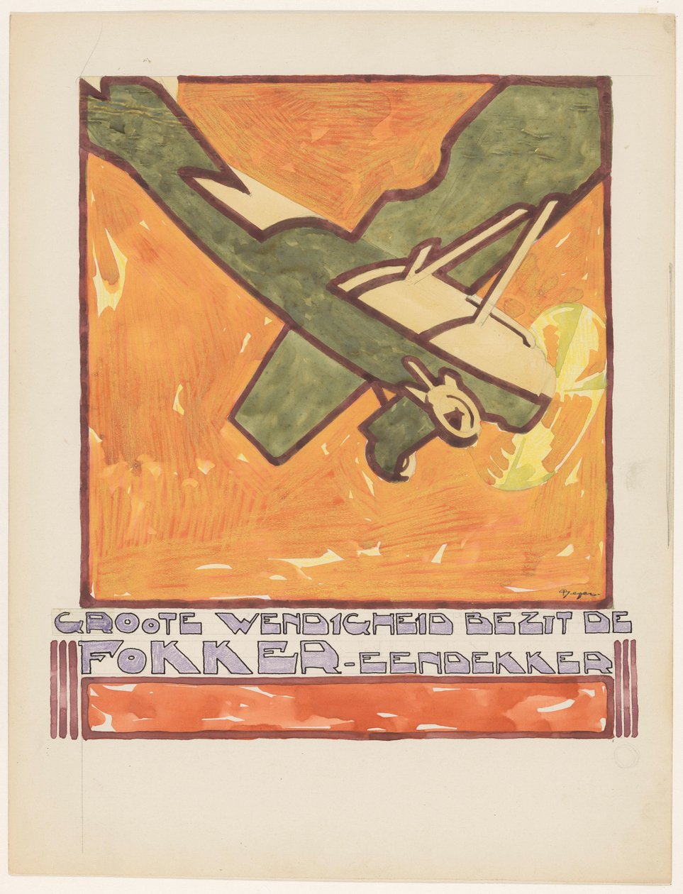 Fokker-monoplanet har stor manövrerbarhet (originaltitel på objektet) av Reijer Stolk