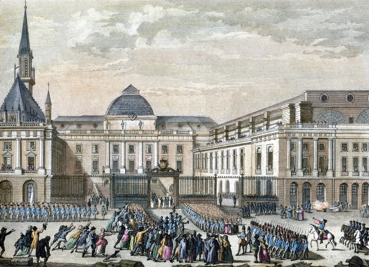 Bailly vid parlamentet i Paris. 1794-1804 (gravyr) av Reiner Vinkeles