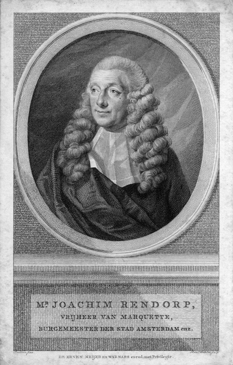 graverat porträtt av Reinier Vinkeles August