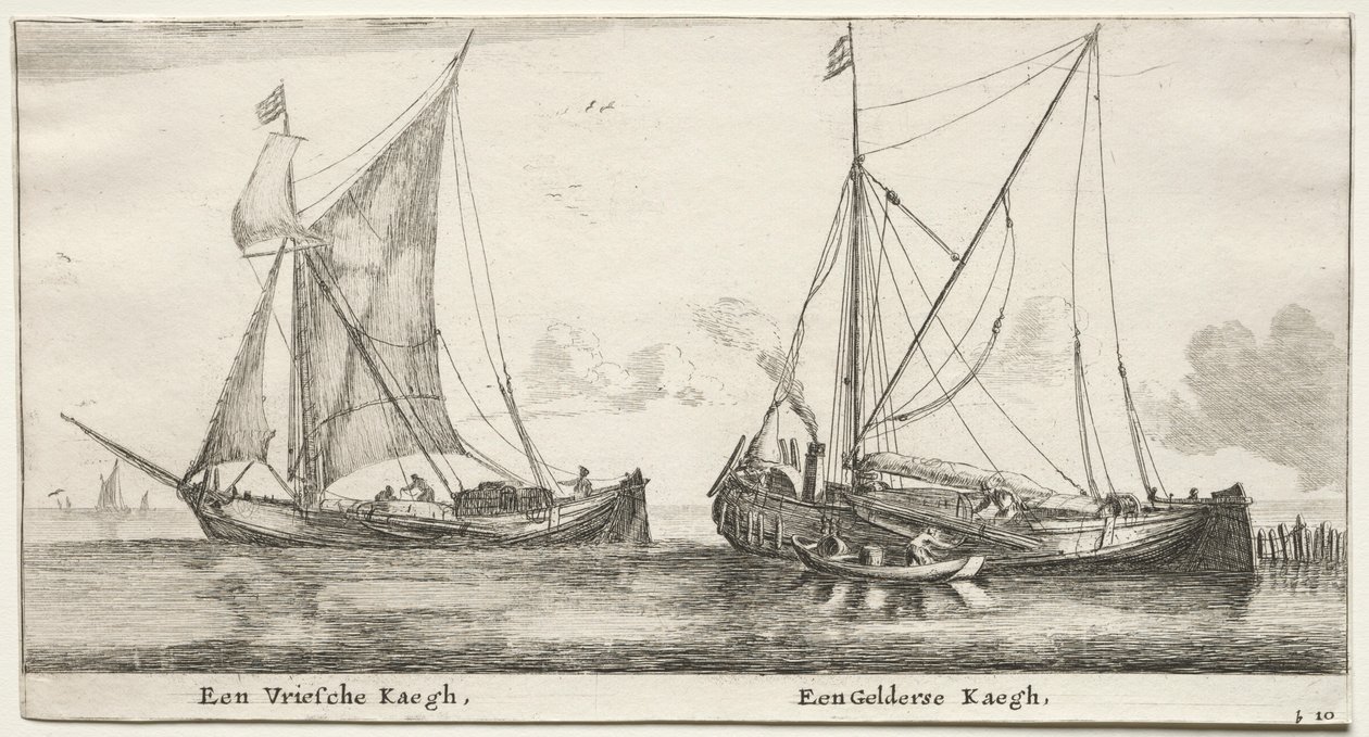 Ships of Amsterdam: A Frisian Bilander. En Gelderland Bilander. av Reinier Nooms