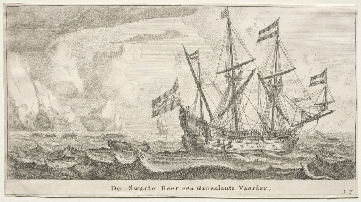 Ships of Amsterdam: The Black Bear, en Grönlandsvalfångare. av Reinier Nooms