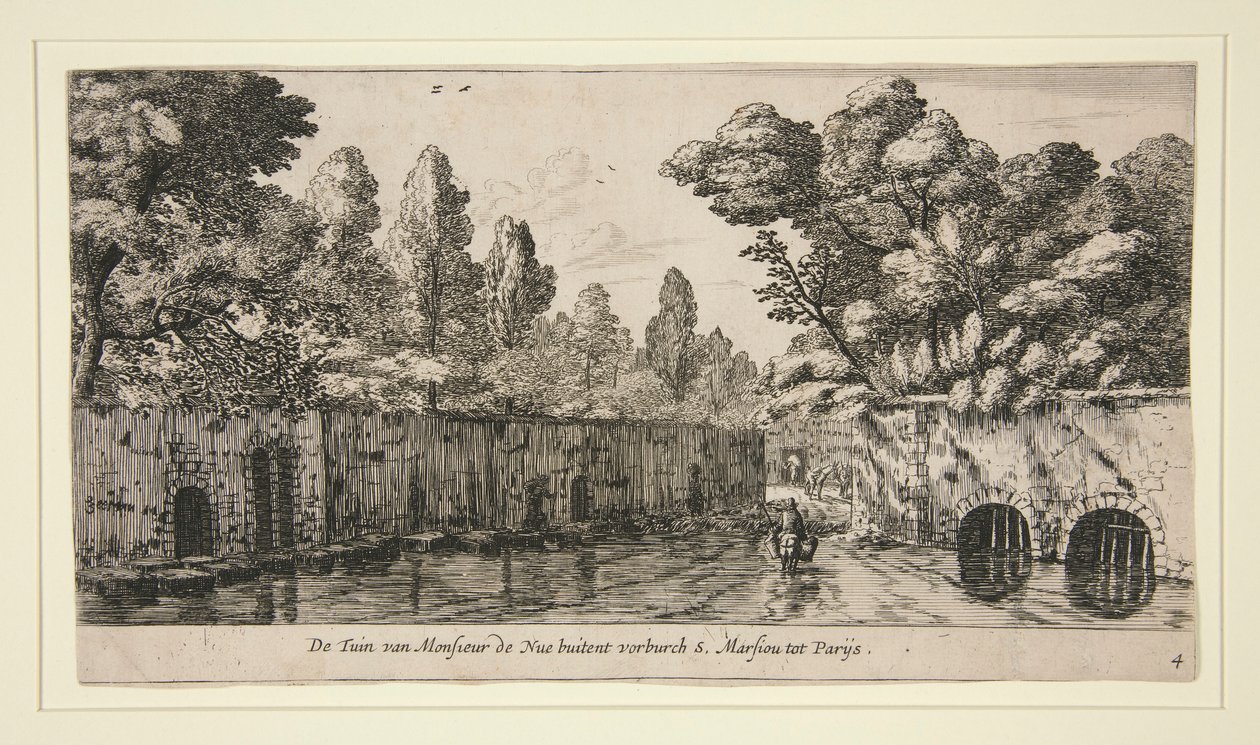 Monsieur de Nues trädgård i S. Marsiou, förort till Paris av Reinier Nooms