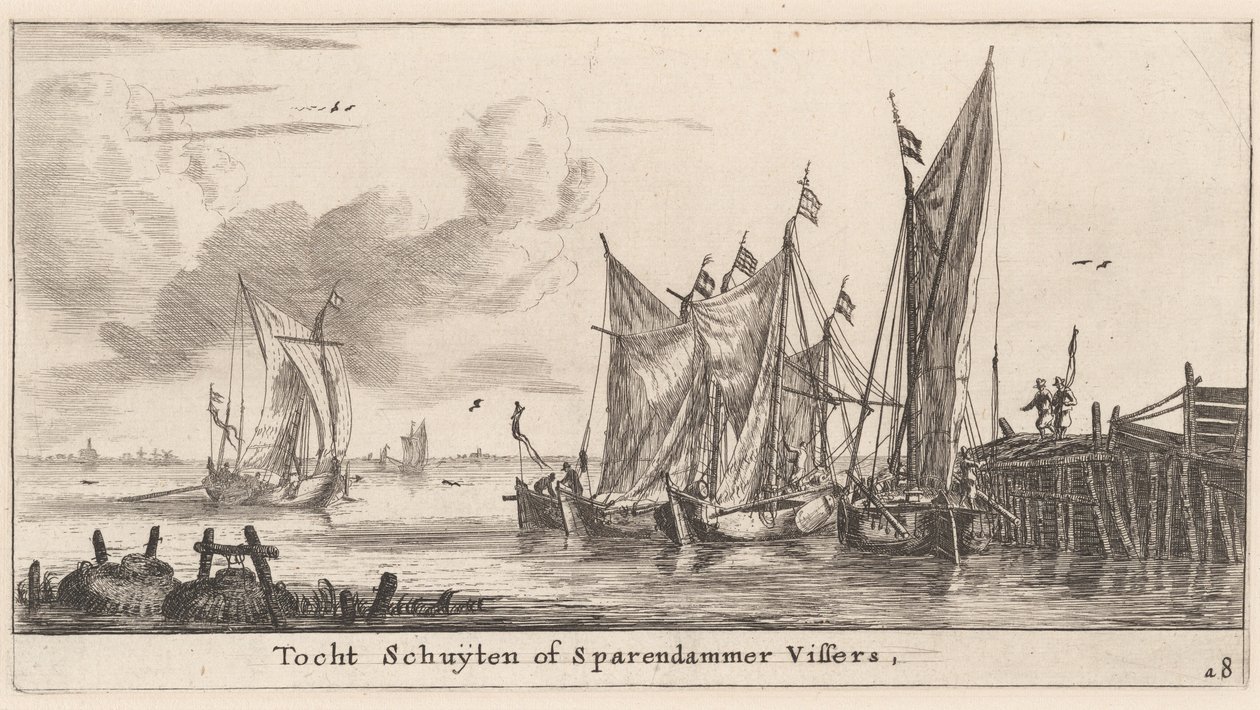 "Tocht Schuiten" eller Spaarndam fiskebåtar av Reinier Nooms, called Zeeman