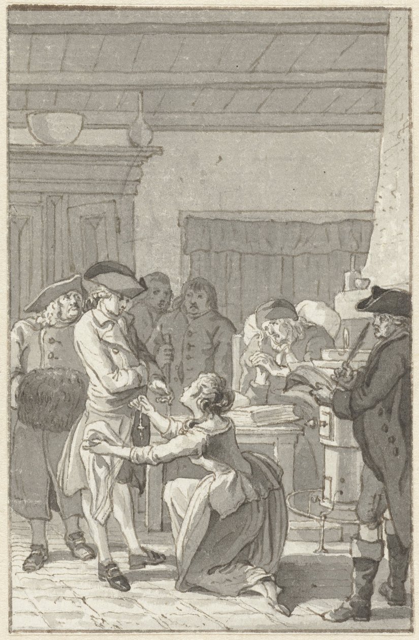 Illustration till romanen Gustav Lindau av Reinier Vinkeles (I)