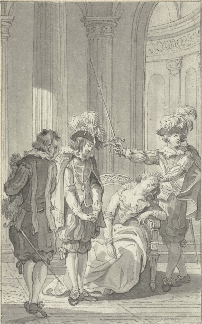 Illustration till pjäsen Ines de Castro av Rhijnvis Feith av Reinier Vinkeles (I)