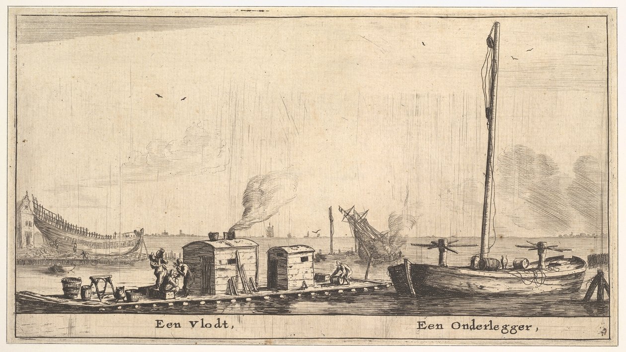 En flotte och en underlegger, 1600-talet. av Reinier Zeeman