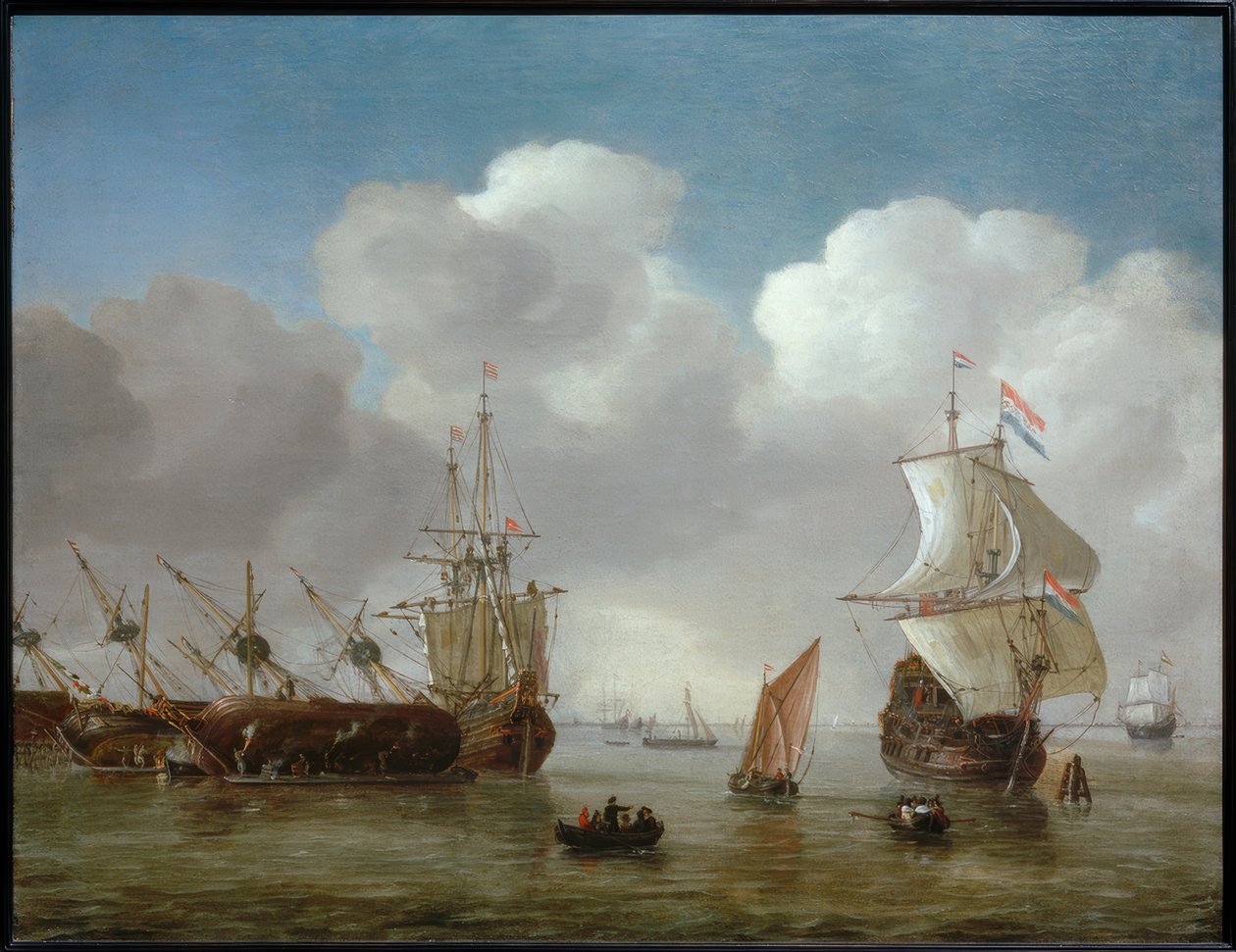 Holländsk hamn scen av Reinier Zeeman