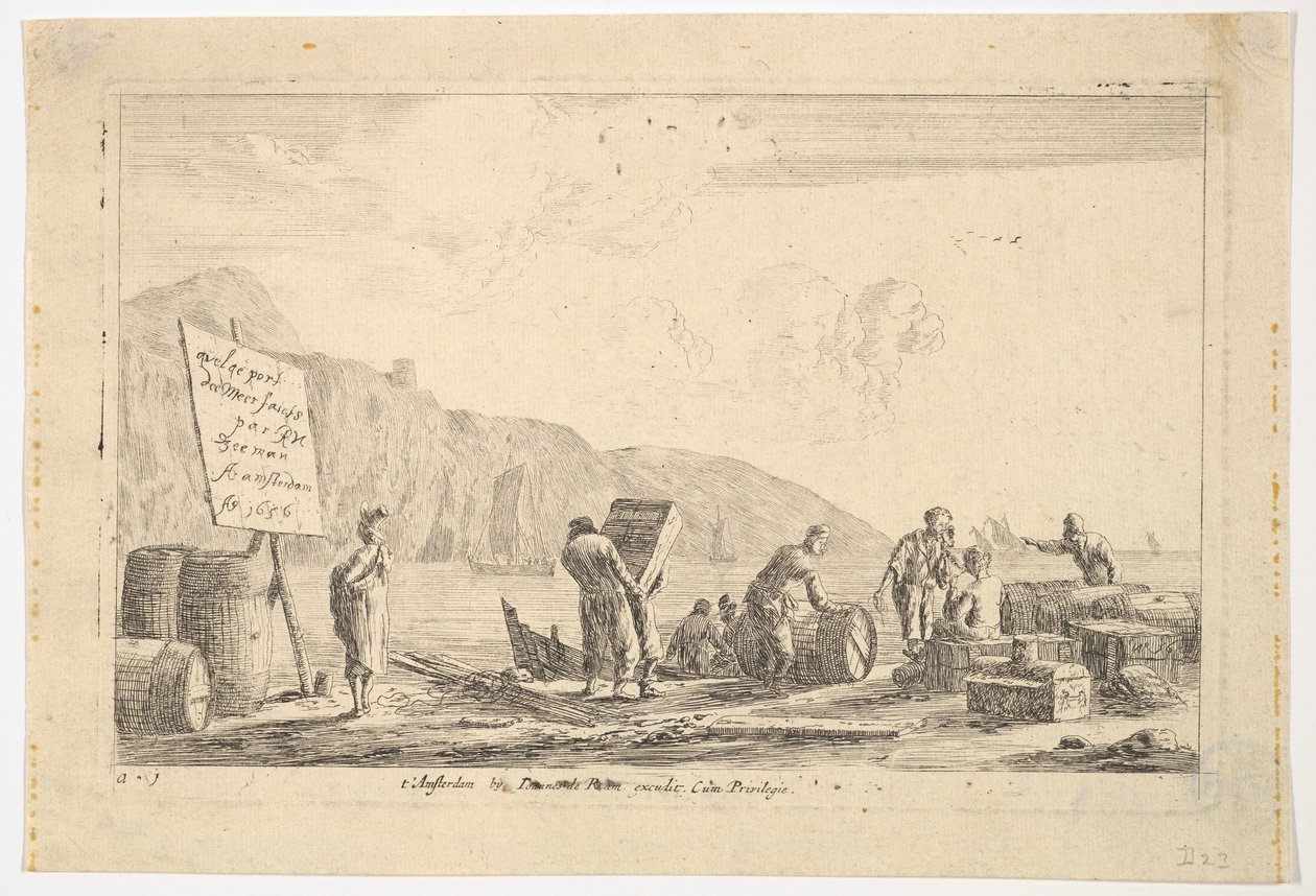 Seaport Scene, 1600-talet. av Reinier Zeeman
