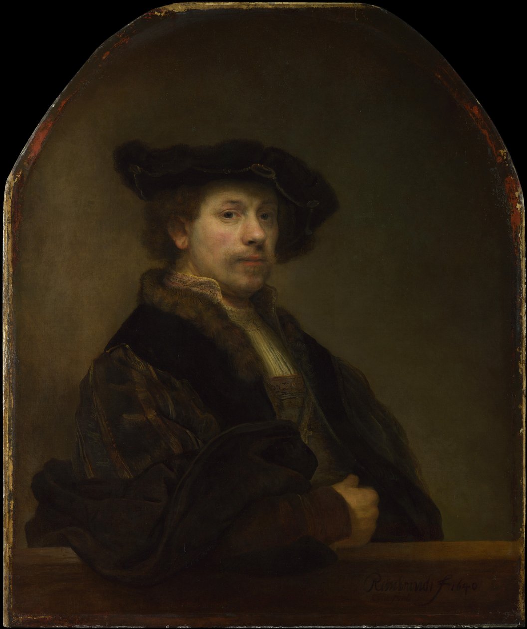Självporträtt vid 34 års ålder av Rembrandt van Rijn