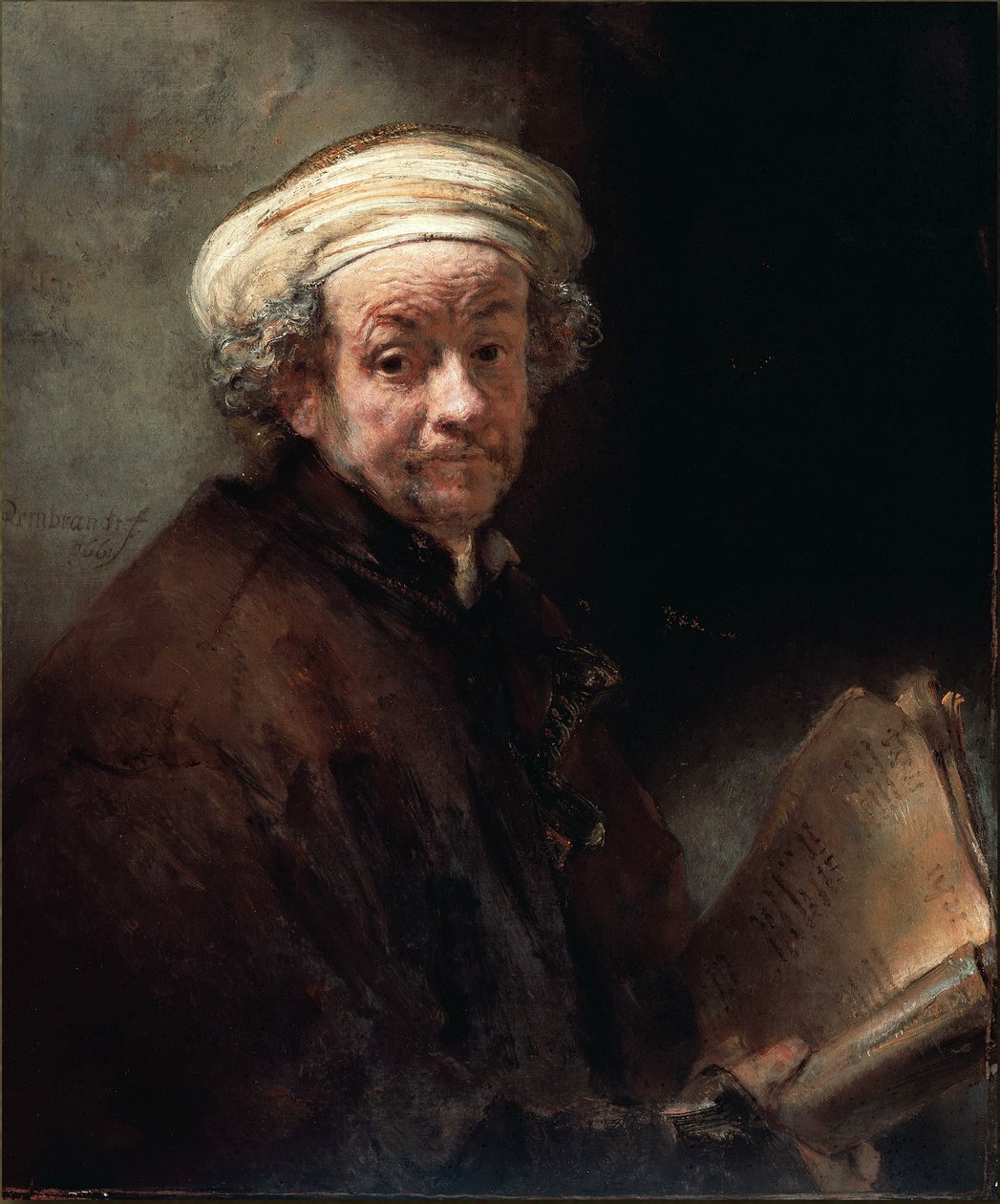 Självporträtt som aposteln Paulus av Rembrandt van Rijn