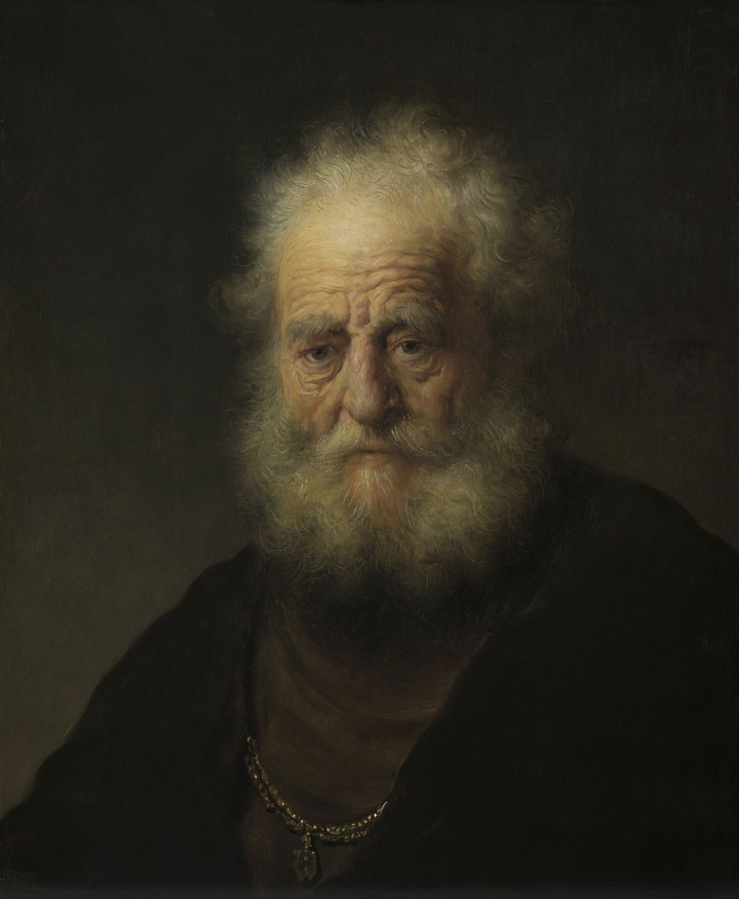 Study of an Old Man with a Gold Chain av Rembrandt van Rijn