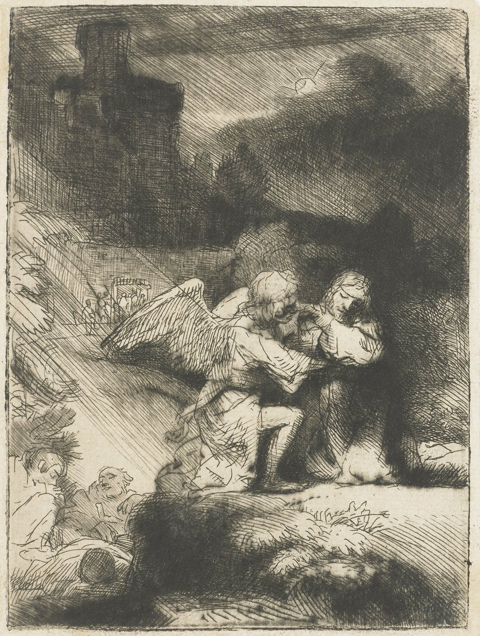Kval i trädgården, 1655-59 av Rembrandt van Rijn