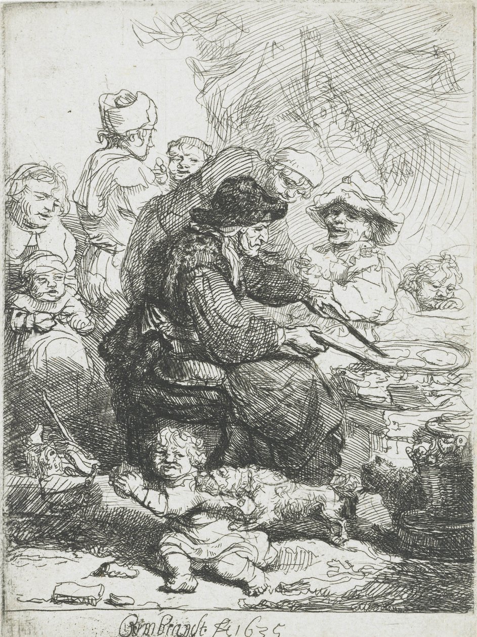 Pannkaksmakaren, 1635 av Rembrandt van Rijn