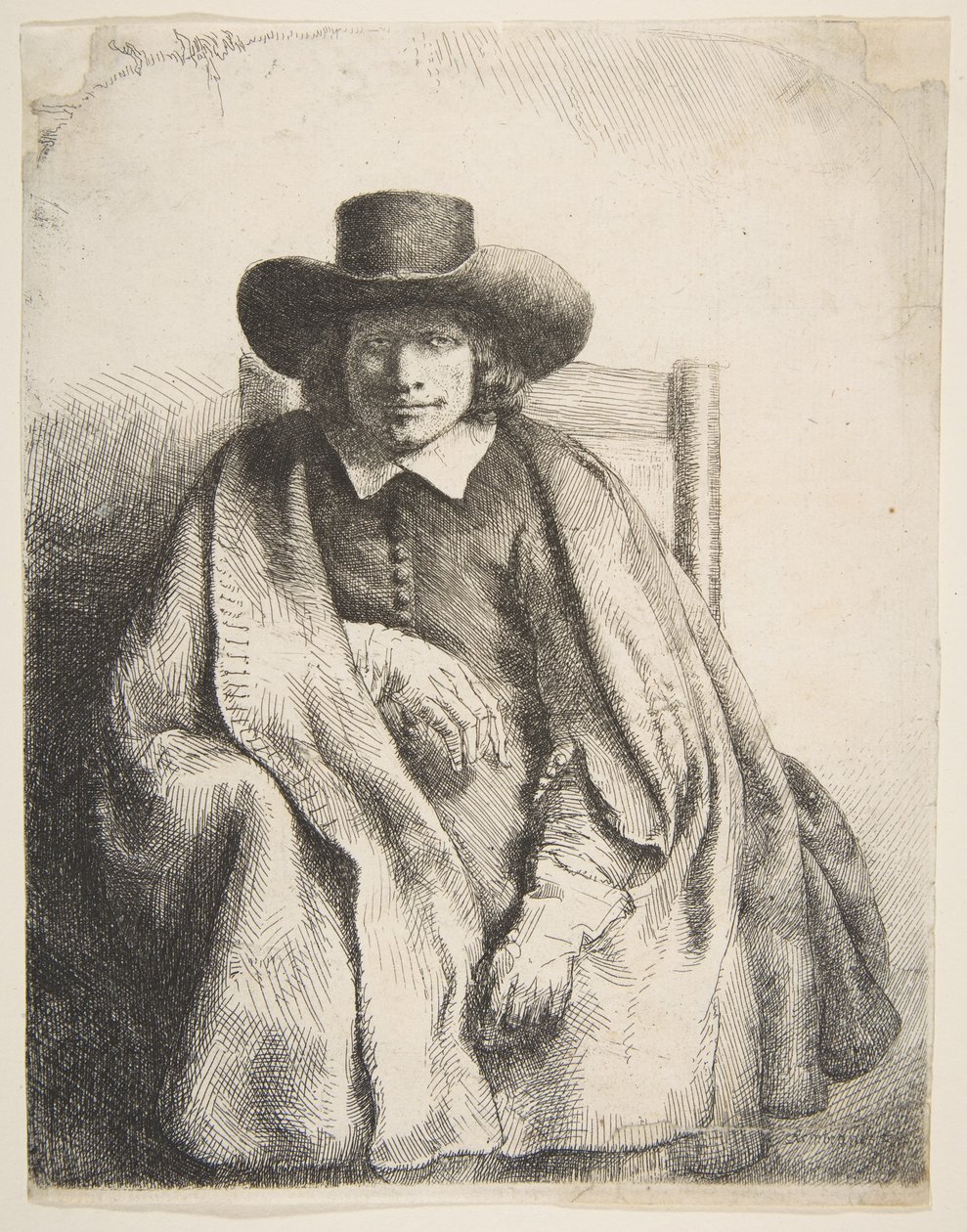 Clement de Jonghe, trycksakssäljare, 1651 av Rembrandt van Rijn