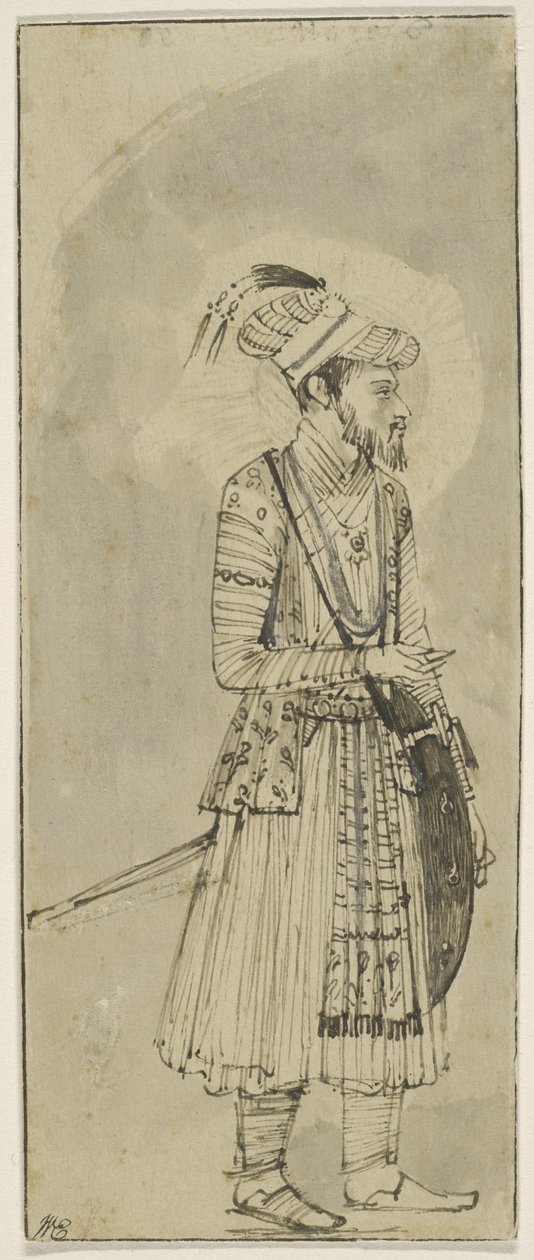 Kopia av en Mughal-miniatyr, ca 1655 (penna och bläck med tvätt på papper) av Rembrandt van Rijn