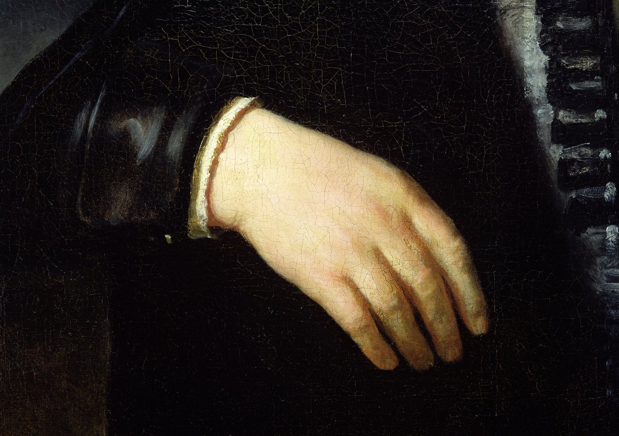 Full Length Portrait of a Standing Man, 1639  (detail) (see 242009) av Rembrandt van Rijn