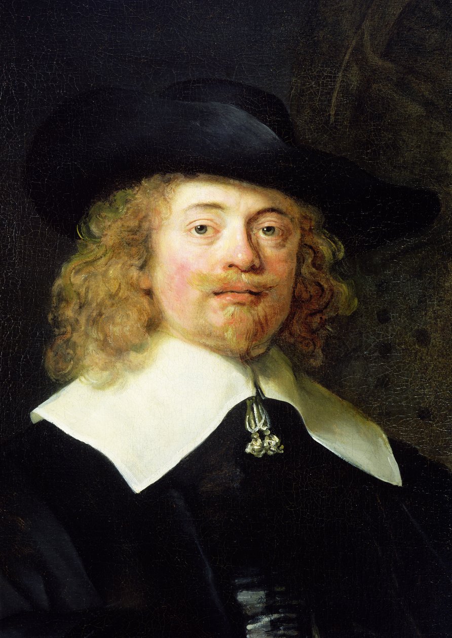 Full Length Portrait of a Standing Man, 1639  (detail) (see 242009) av Rembrandt van Rijn