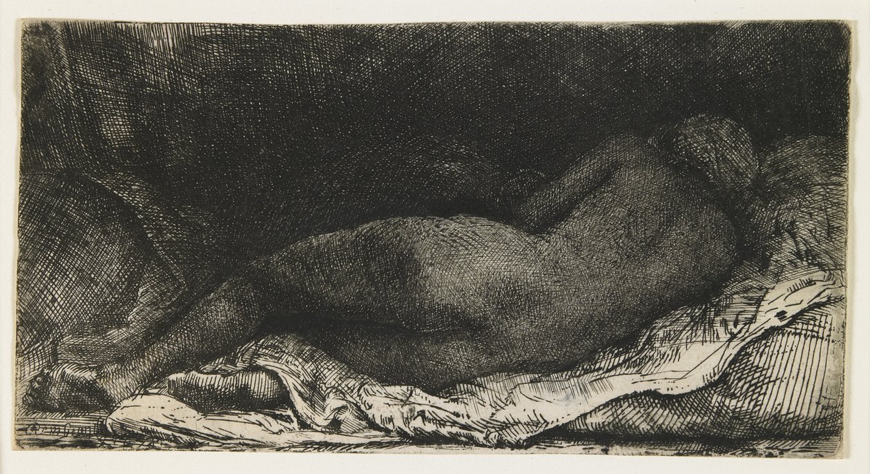 Negress Liggande, 1658 av Rembrandt van Rijn