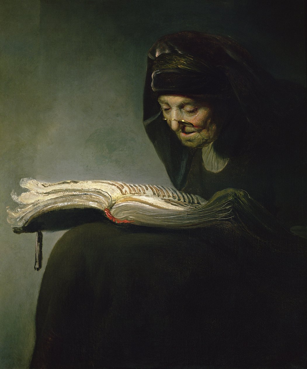 Porträtt av Rembrandts mor av Rembrandt van Rijn
