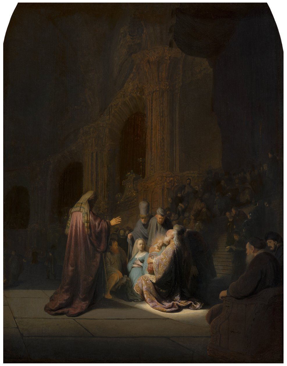 Simeons lovsång, 1631 av Rembrandt van Rijn